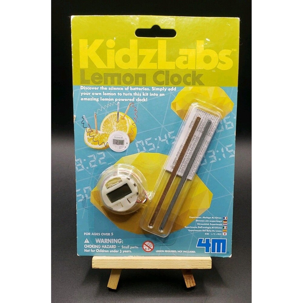 Kidz Labs Lemon Clock Educational Toy - NEW Ages Over Five (4M) TOY SMITH NWT!!!